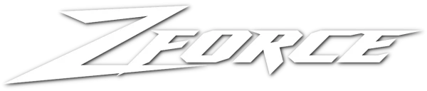 CFMOTO ZFORCE logo The word "ZFORCE" is displayed in bold, stylized white letters with sharp angles on a black background, capturing the dynamic spirit of the zforce 950 sport.